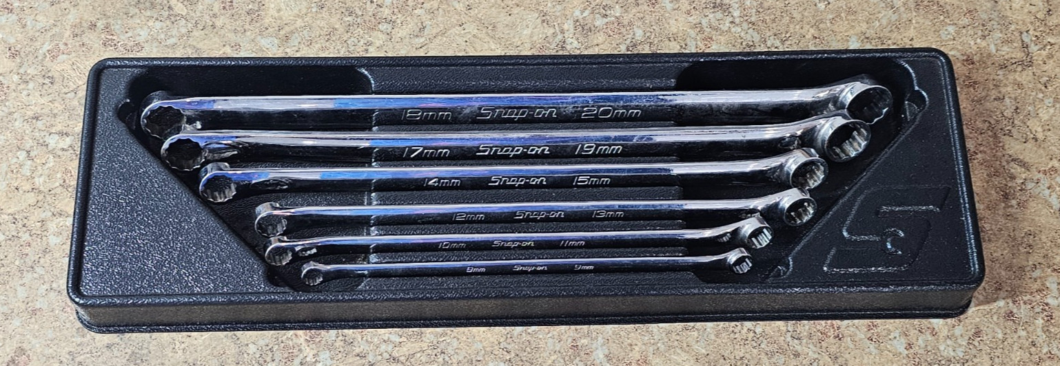Snap On Tools Metric Long Box Wrench Set 0° Offset 10-20mm 6pcs XDHFM606 USA