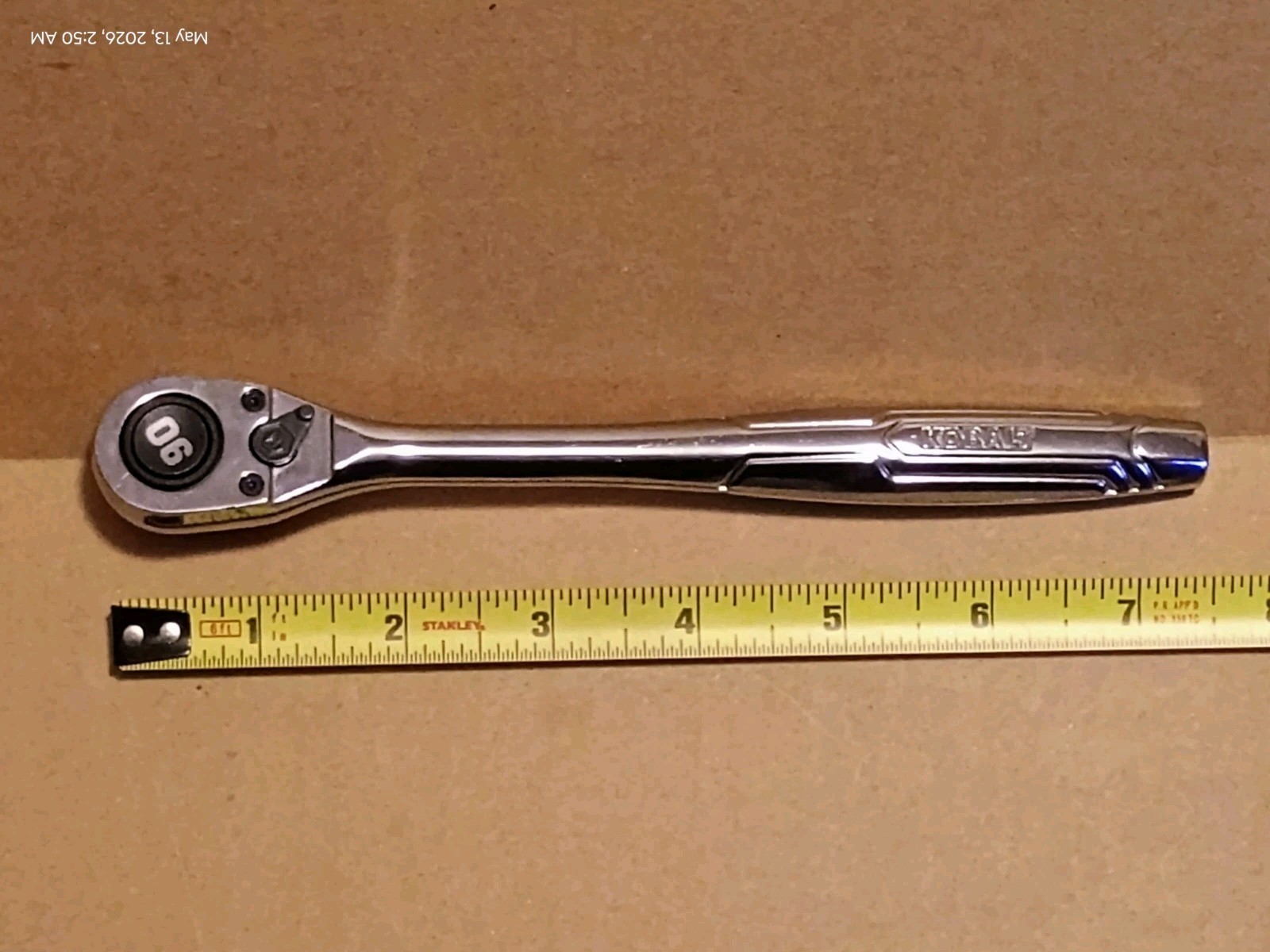 KOBALT 90 Tooth Quick Release 3/8″ Inch Drive 7.5″ Inch Ratchet 81697