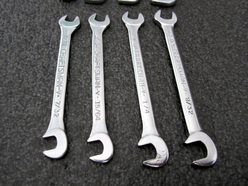 Vintage Craftsman 8pc SAE Ignition Open End Wrench Set 4306 Made in USA