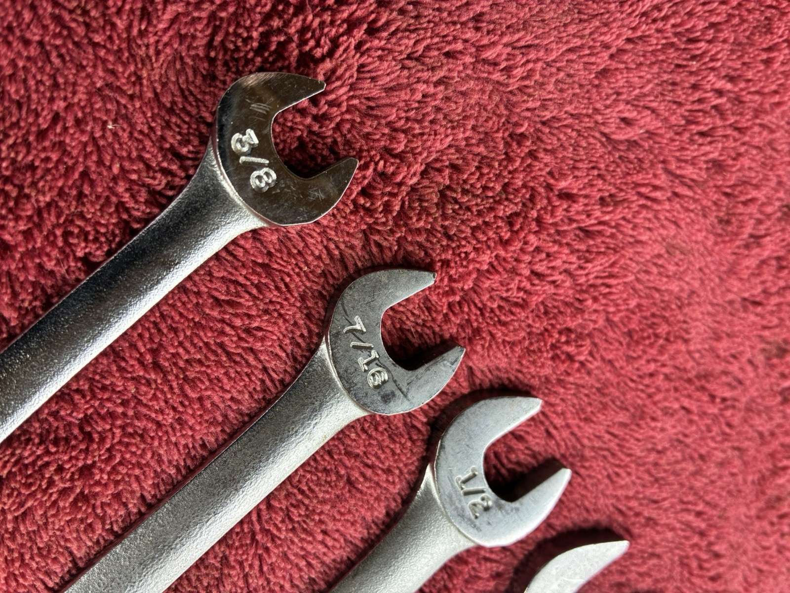 Vtg. Craftsman 5 Pc. Tappet Open End Wrench Set 3/8 to 7/8″ V-Series–Free Ship