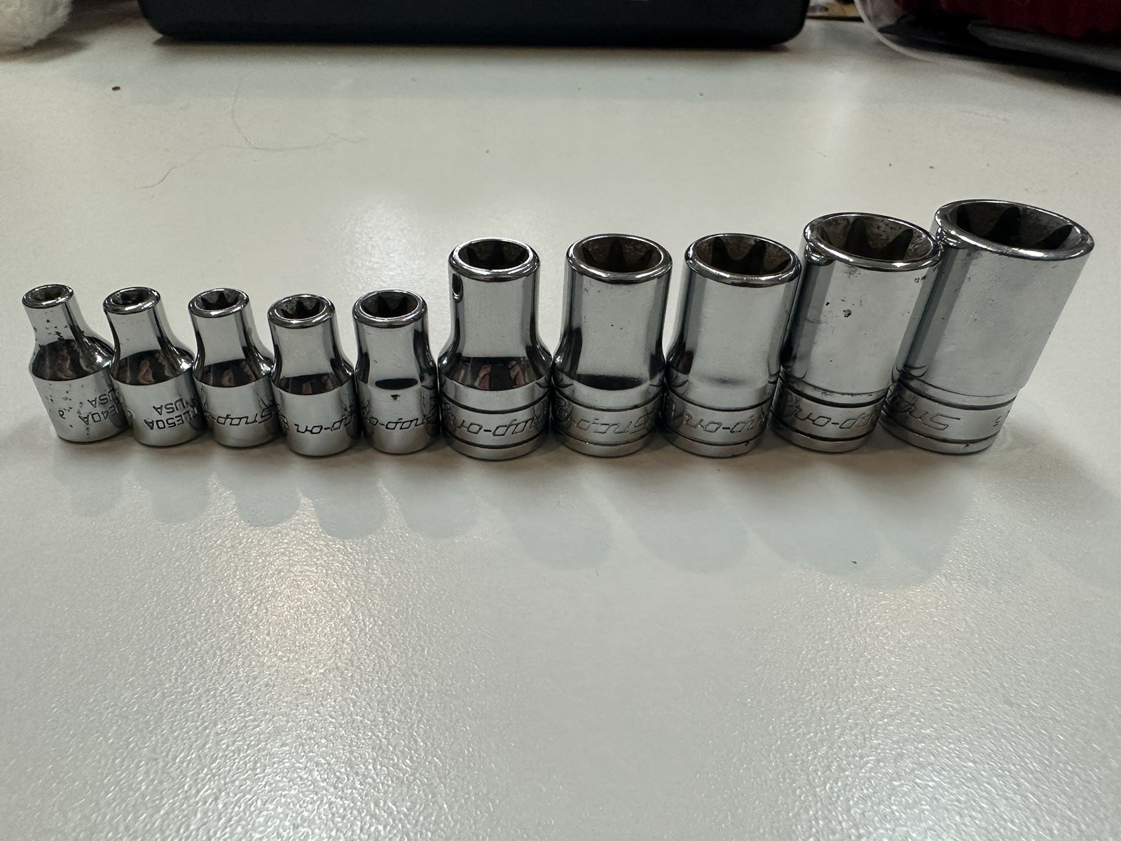 Snap-On 10pc Combo Drive inverted TORX Shallow Socket Set E