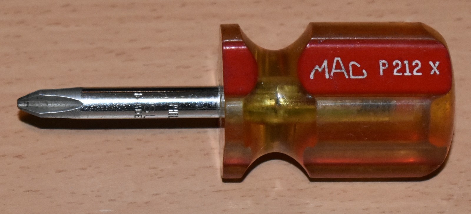 MAC TOOLS P212X, STUBBY PHILIPS SCREWDRIVER