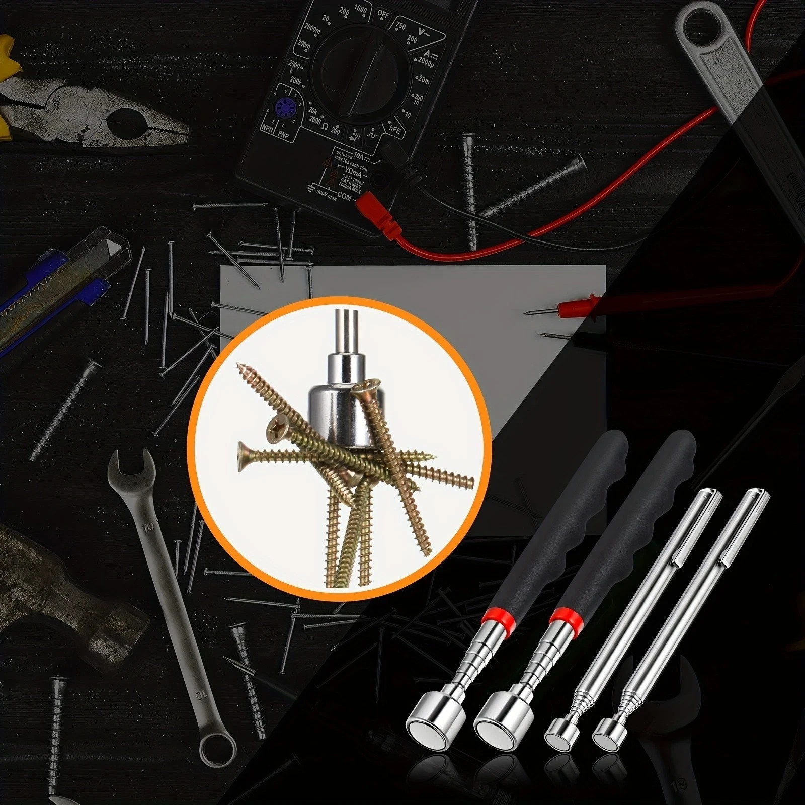 Pocket Magnetic Pick-Up Tool – Extendable Pen-Style Magnet for Screws & Bolts