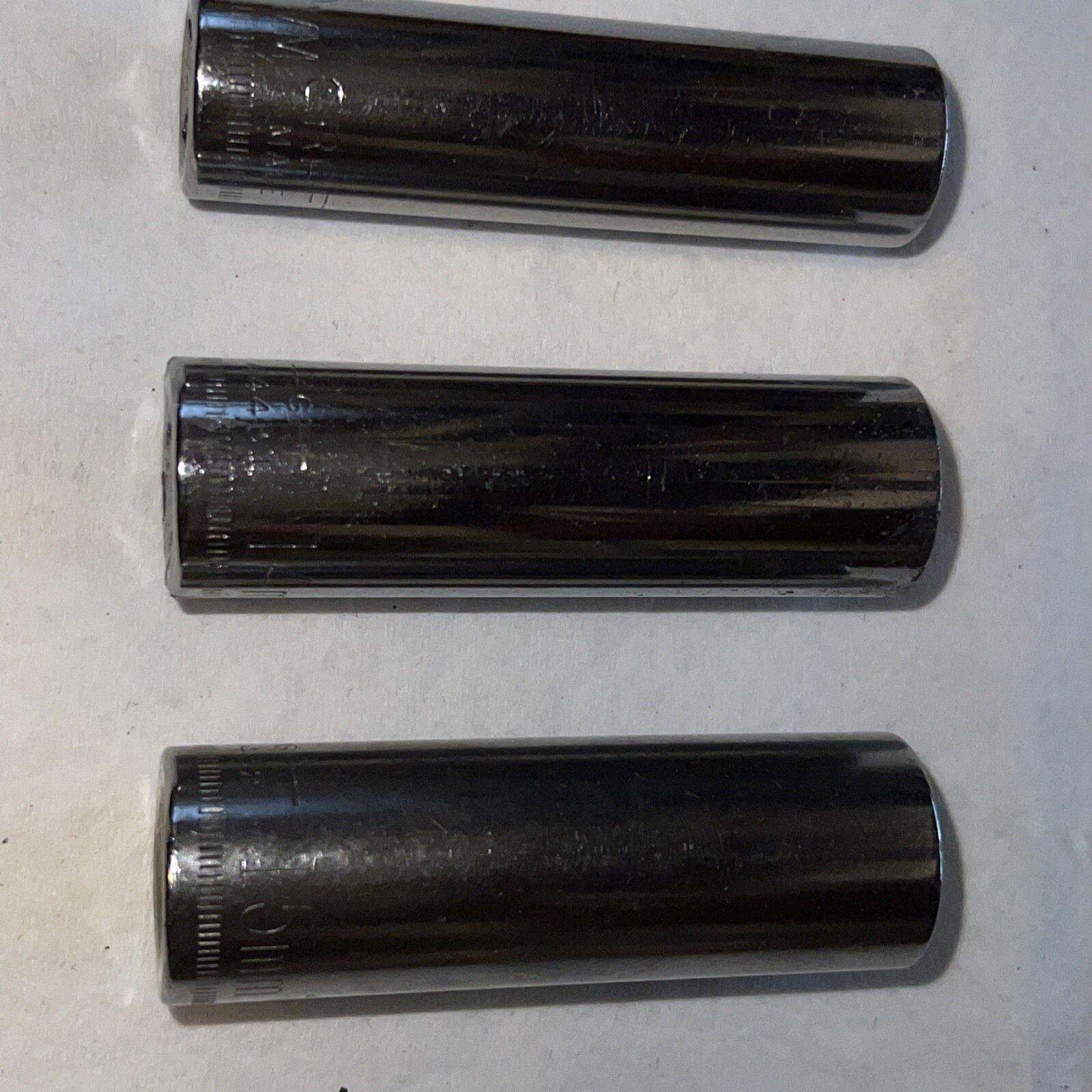 Lot of 3 Vintage Craftsman 3/8″ Drive 6pt Metric 3pc Deep Socket Set –G- USA