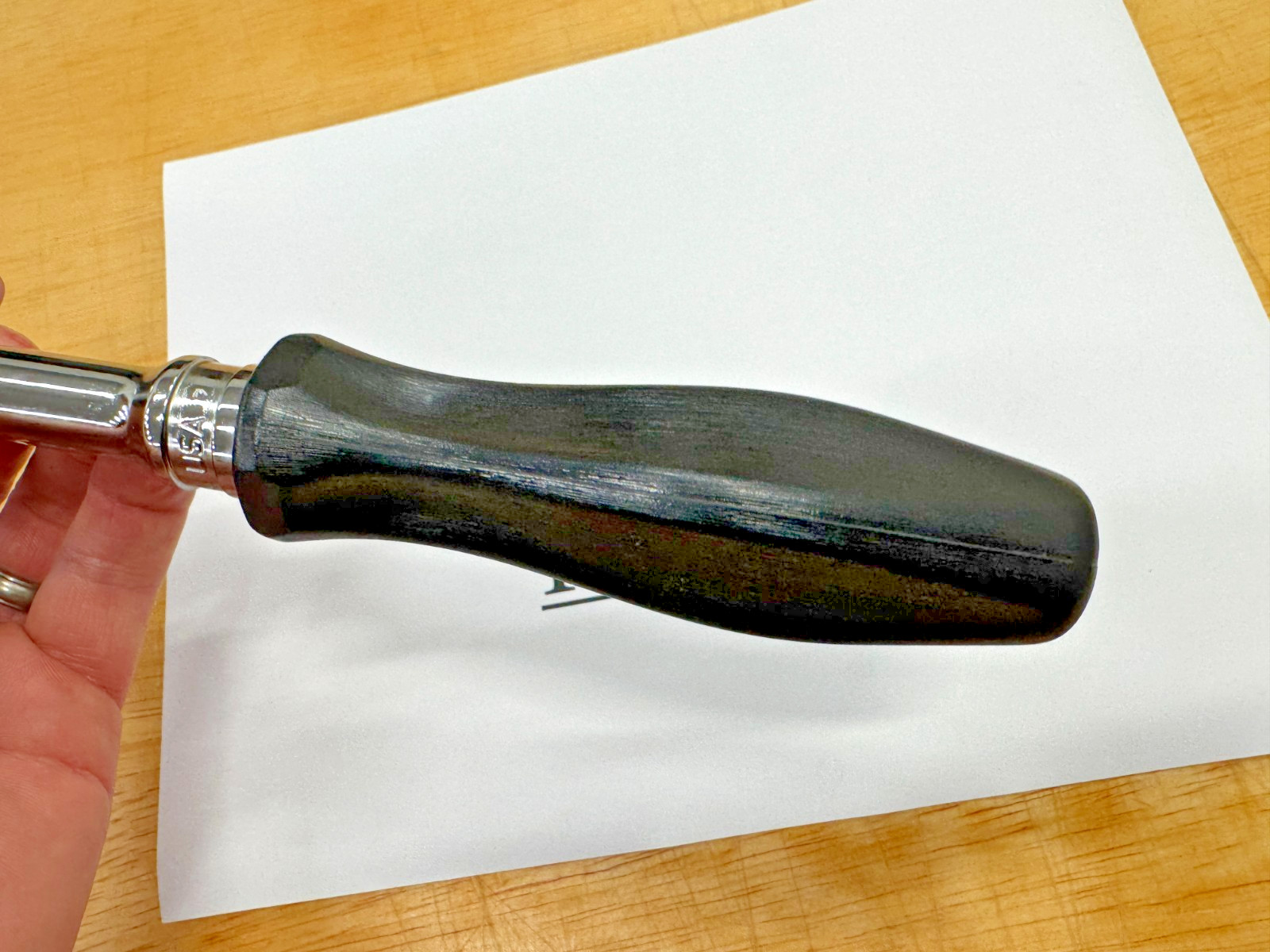 Snap-on Tools USA CLASSIC BLACK 1/2″ Drive Hard Grip Ratchet SHD80ABK RARE NOS