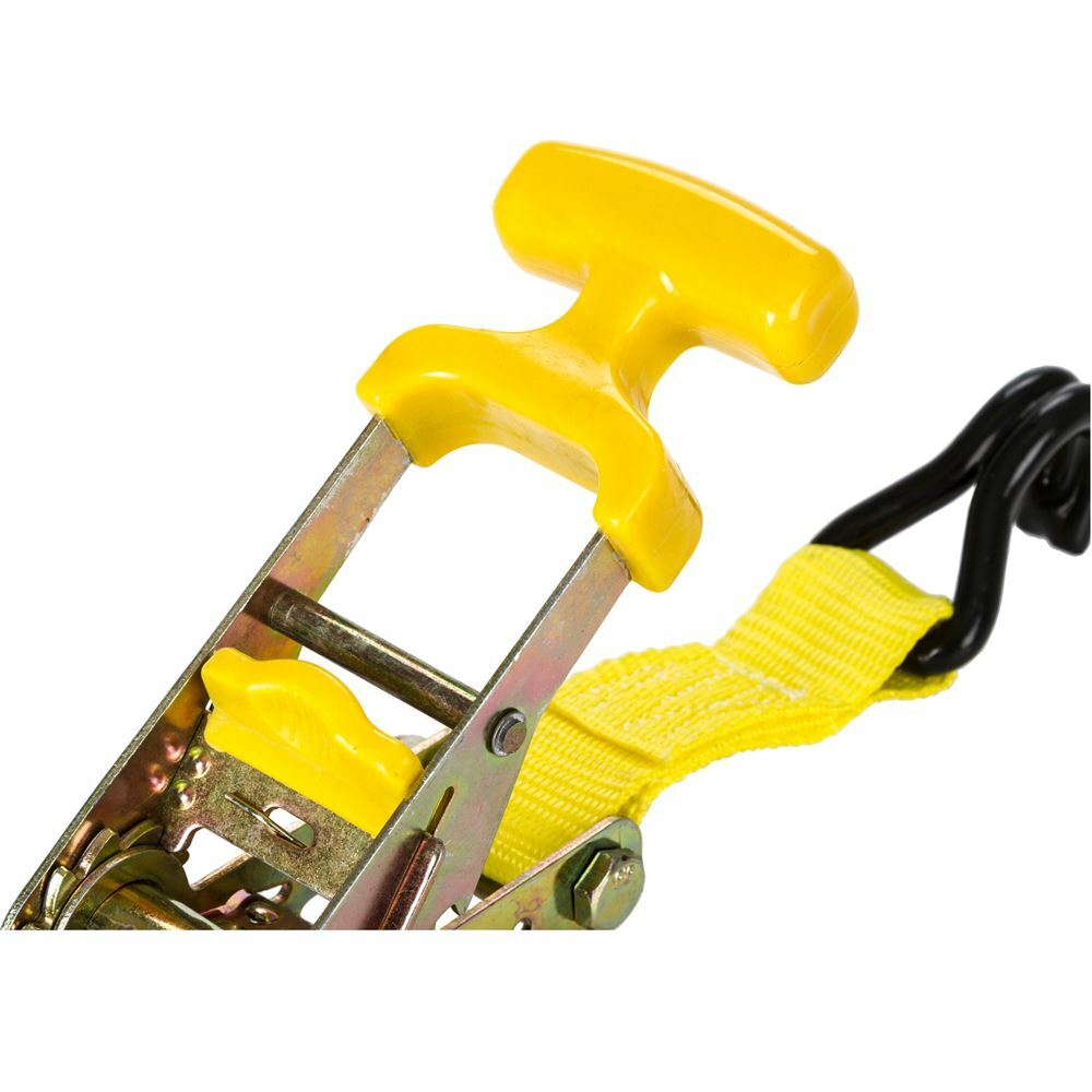 1-Pack Ratchet Straps with J-Hooks 1-1/4″ x 15′