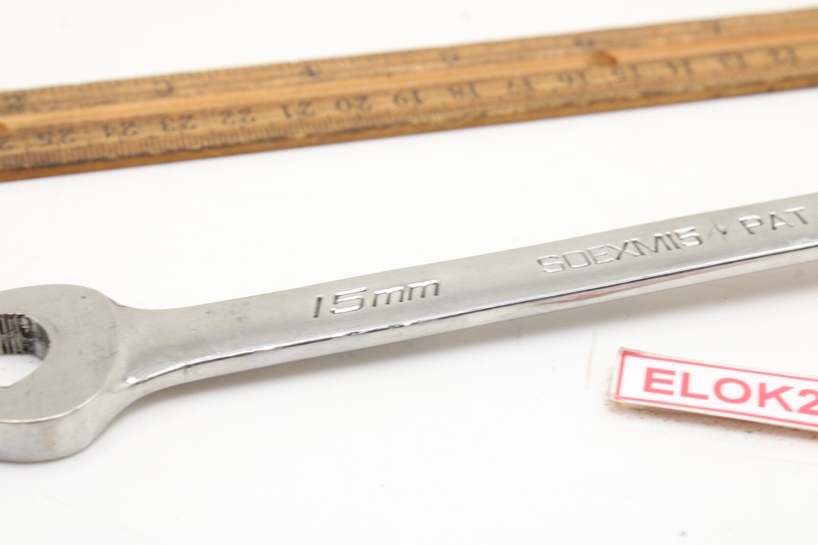 Snap on SOEXM15 15mm 12 Point Metric Chrome Flank Drive Combination Wrench USA