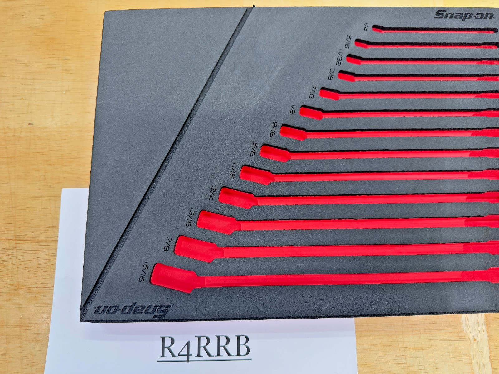 Snap-on Tools NEW RED FOAM ORGANIZER ONLY for 13pc SAE Combo Wrench Set FMWR03BR