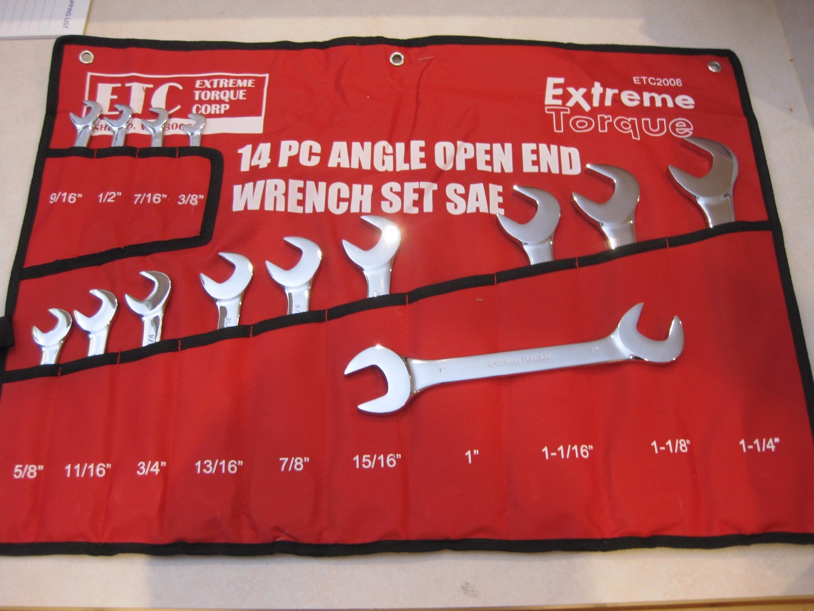 Special: 2 Open End 4-Way Angle Wrench Sets SAE & Metric Extreme Torque Line