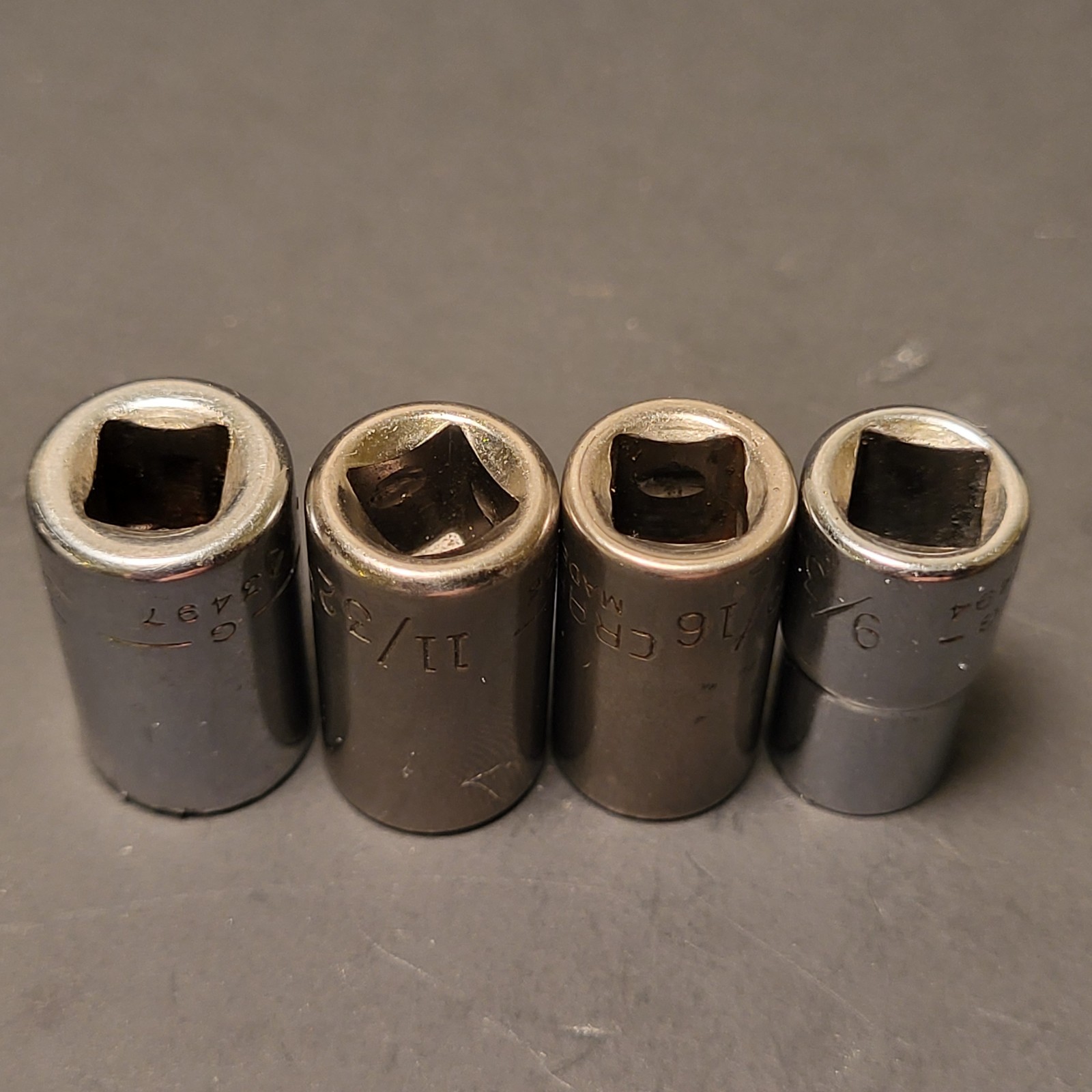 Craftsman made in USA 11 piece 1/4” drive socket set 9/16” to 5/32” 6 point