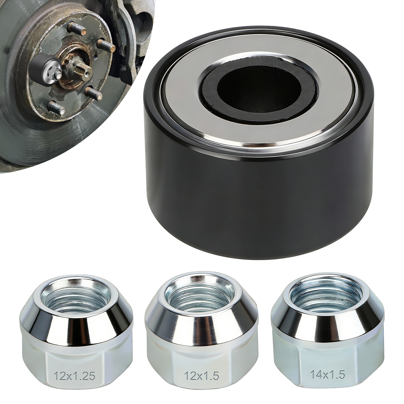 4PCS Universal Wheel Stud Installation Tool w/ 3/4″ Hex Lug Nuts for Auto Repair
