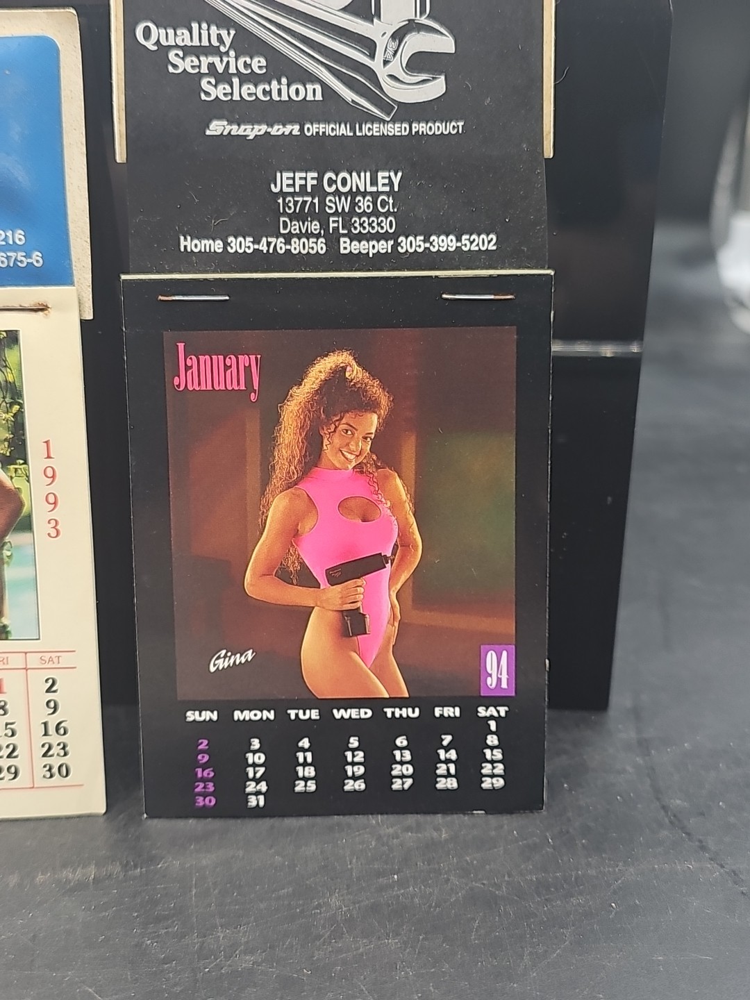 Mini Swimsuit Calendars 1993 & 1994 Snap-on Promo Advertising