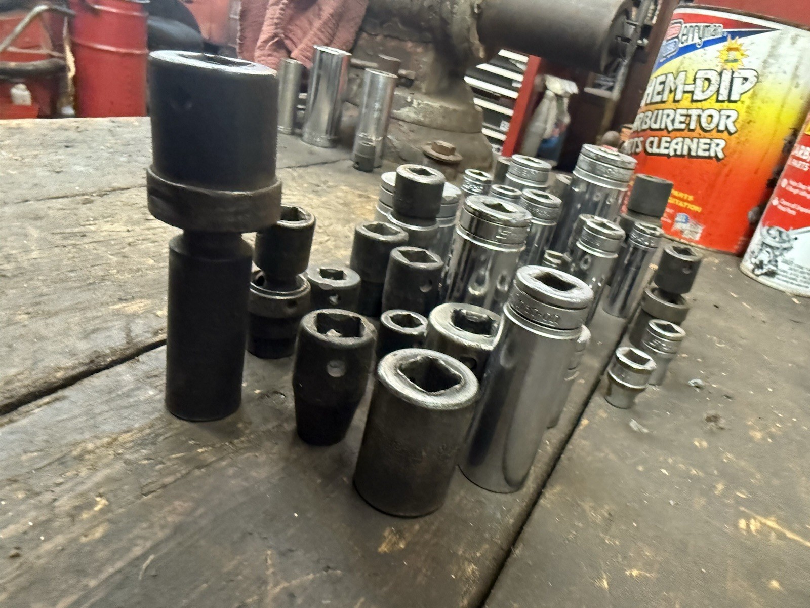 Snap-on Socket Lot 35pc Mixed Sizes SAE Metric Vintage USA Tools Mechanic Set Bu