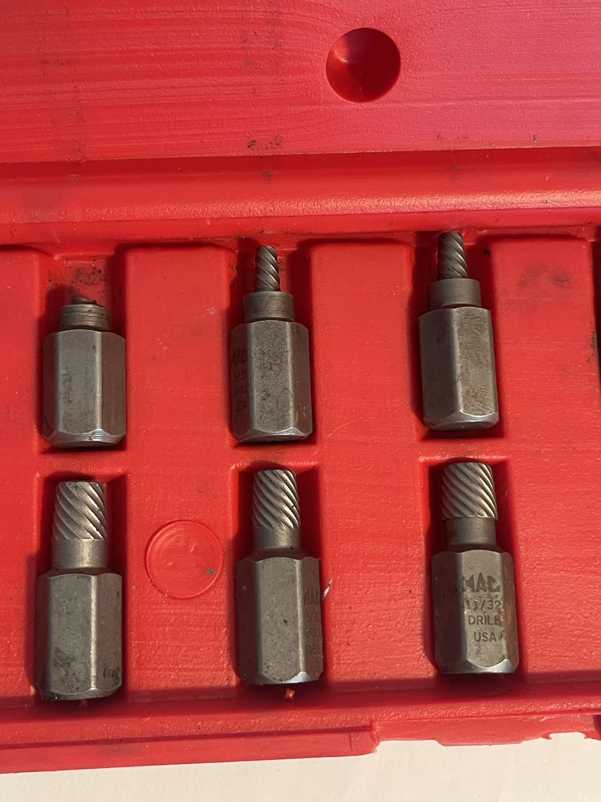 Mac Tools 10SE 10 PC Hexagonal Head Screw Extractor Set USA 1 Broken