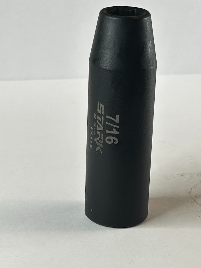 STARK 7/16″ x 1/2″ Deep Impact Socket – 6 Point – Free USA Shipping