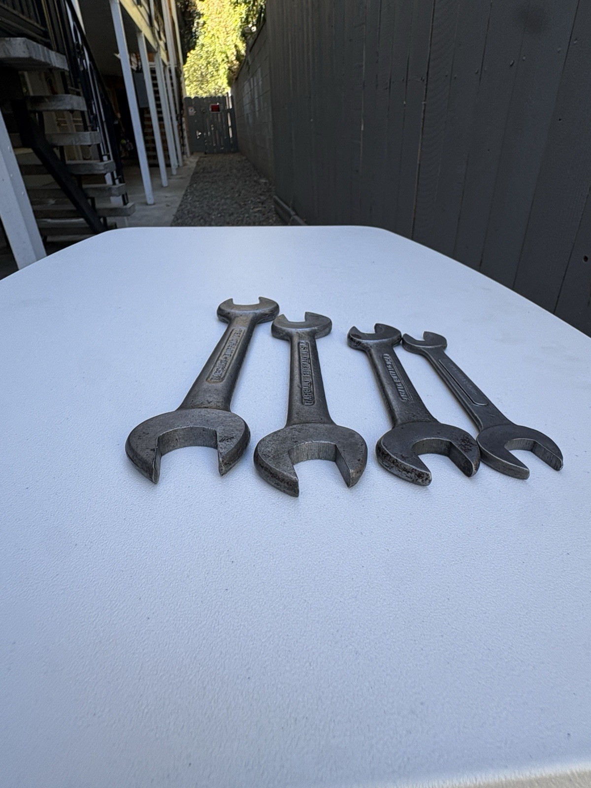 Vintage Barcalo Buffalo USA Drop Forged Open End Wrenches Lot of 4 7/8 3/4 19/32
