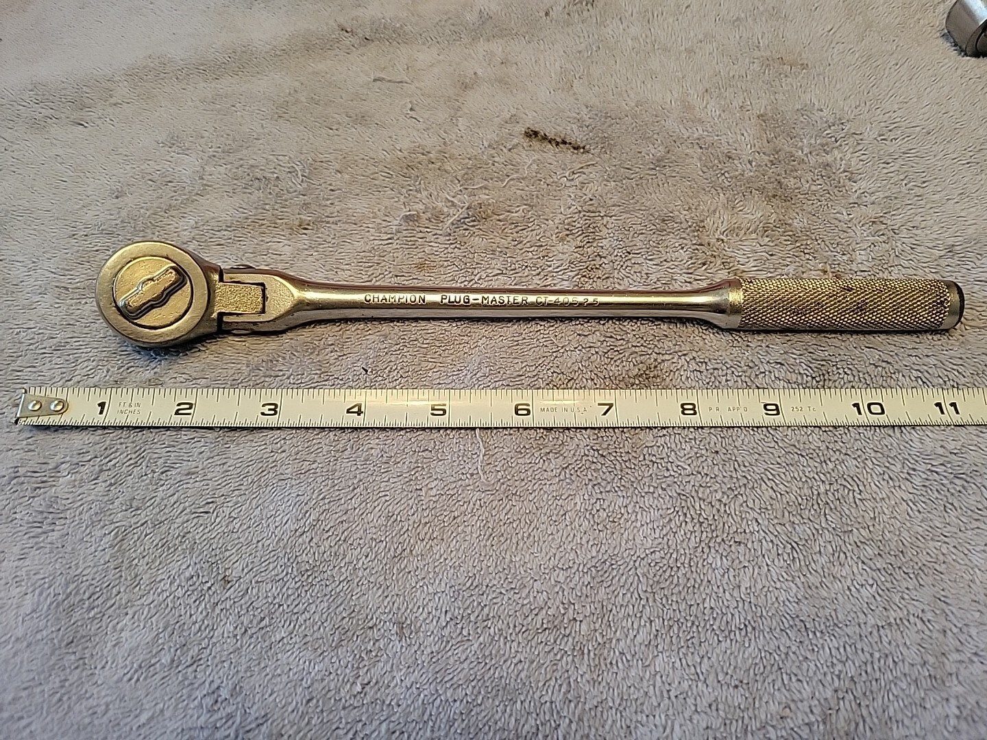 CHAMPION PLUG MASTER 3/8″ DRIVE FLEX HEAD RATCHET CT 405 VTG USA 🇺🇸