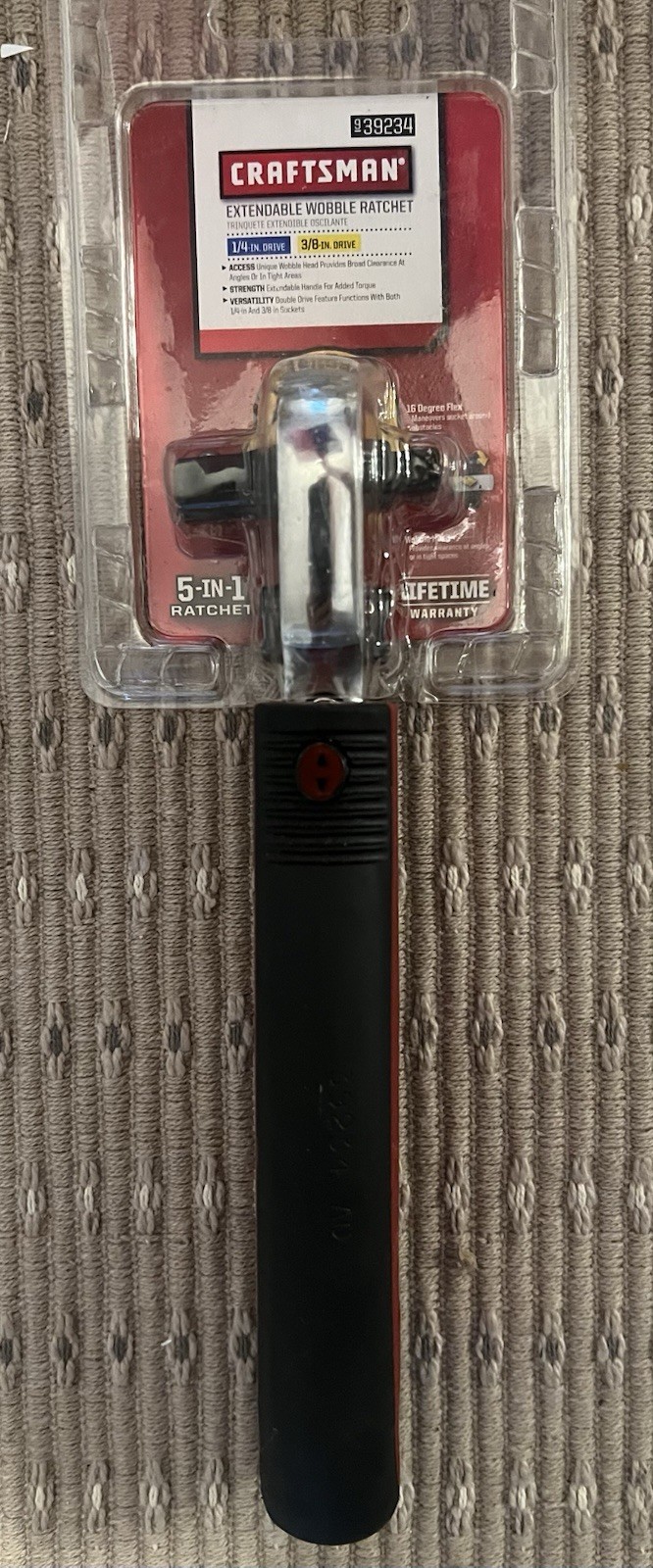 RARE CRAFTSMAN Extendable WOBBLE Ratchet Model No. 39234 New In Packaging