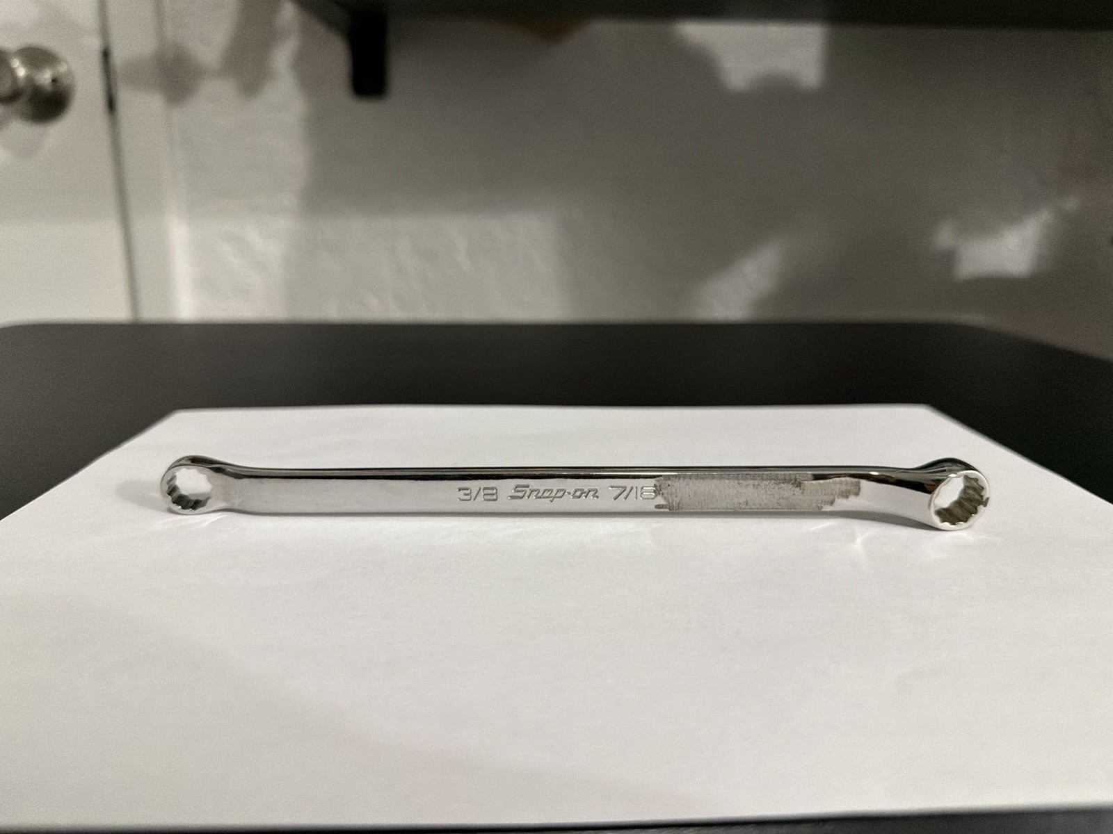 Snap-on Tools 3/8 x 7/16″ Offset Double Box End Wrench XB1214A USA