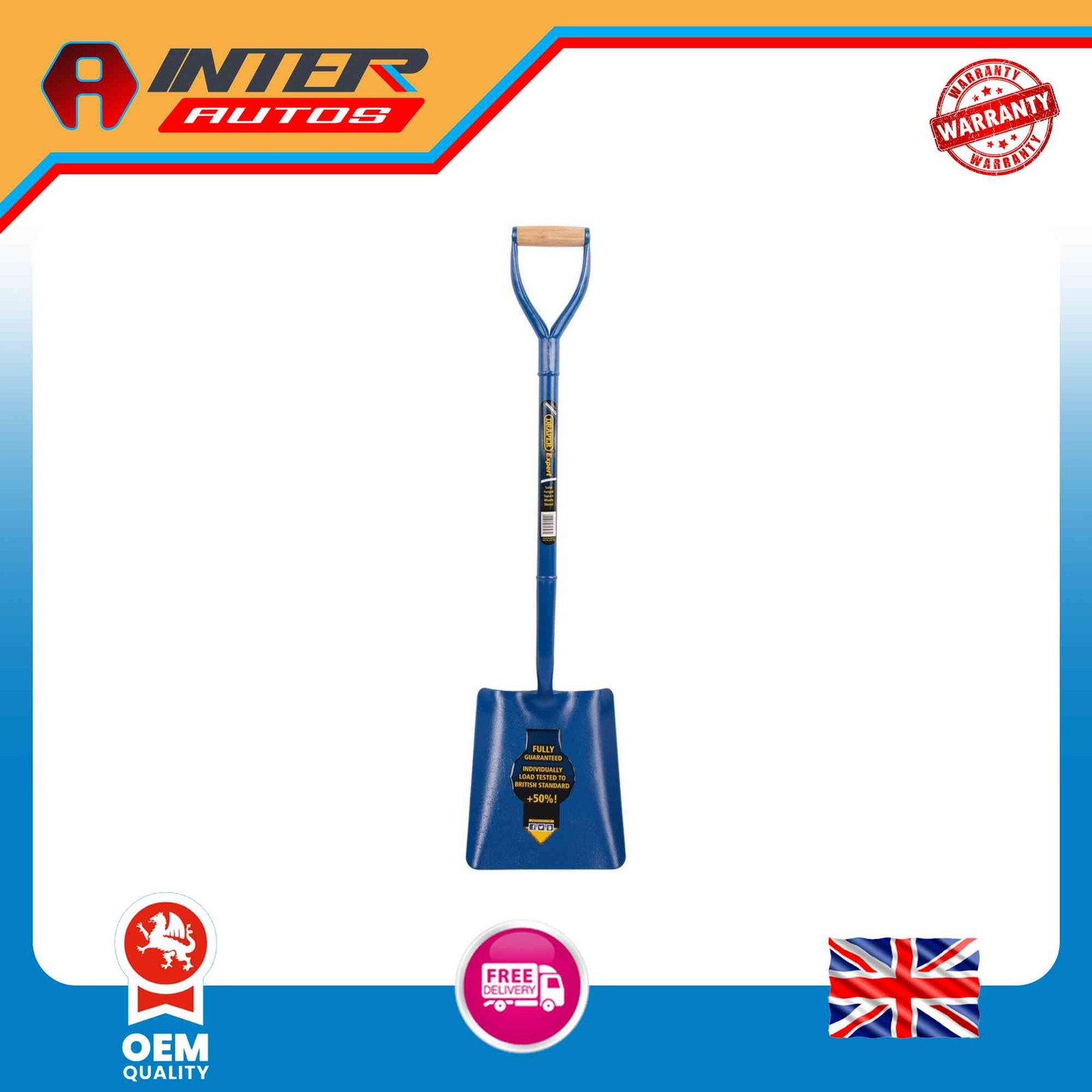 Draper Expert All Steel Contractors Square Mouth Shovel 64327
