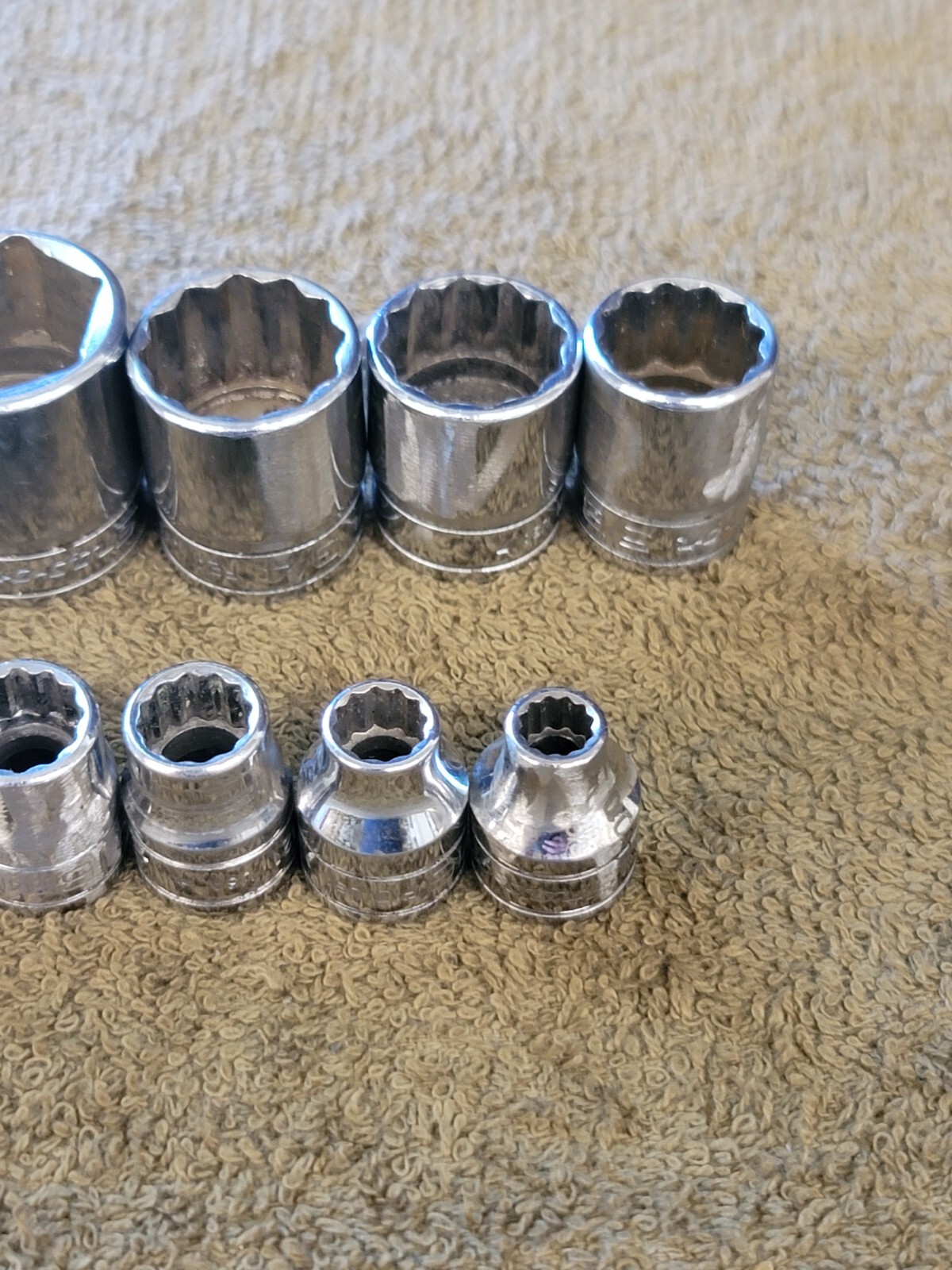 11 Snap-on F301 241 181 Socket Set 3/8″ Drive Sae 15/16 7/8 3/4 5/8 1/2 5/16 1/4