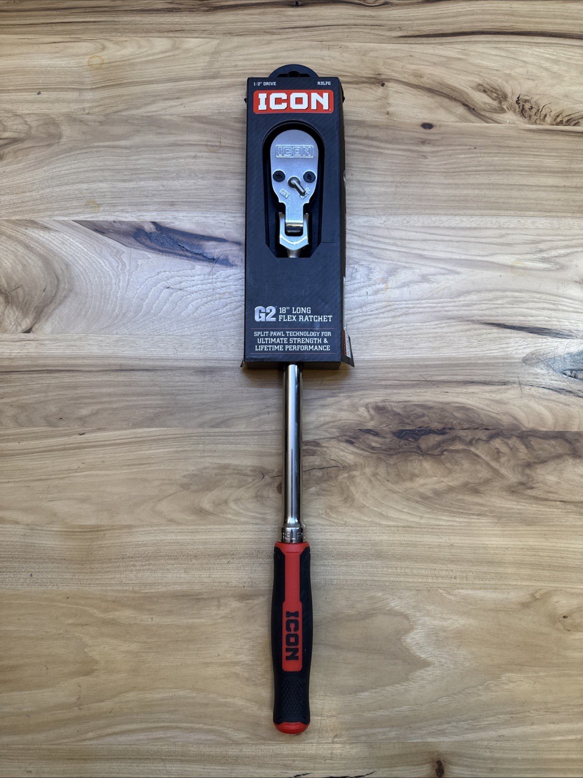 Icon Ratchet R3LFG 1/2» Drive 18” Long Reach Flex Head With Comfort Grip