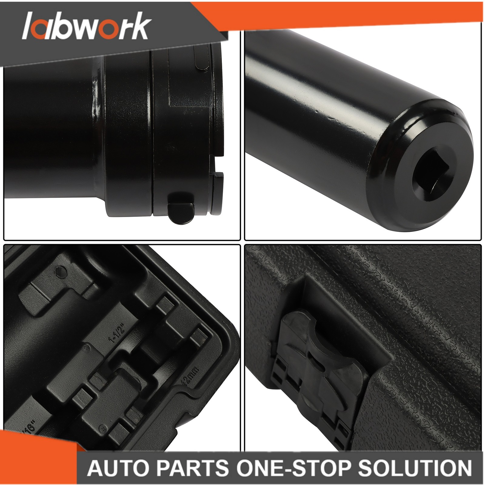 Labwork 13pc Inner Tie Rod Removal Installation Tool w/12 SAE & Metric Adaptors