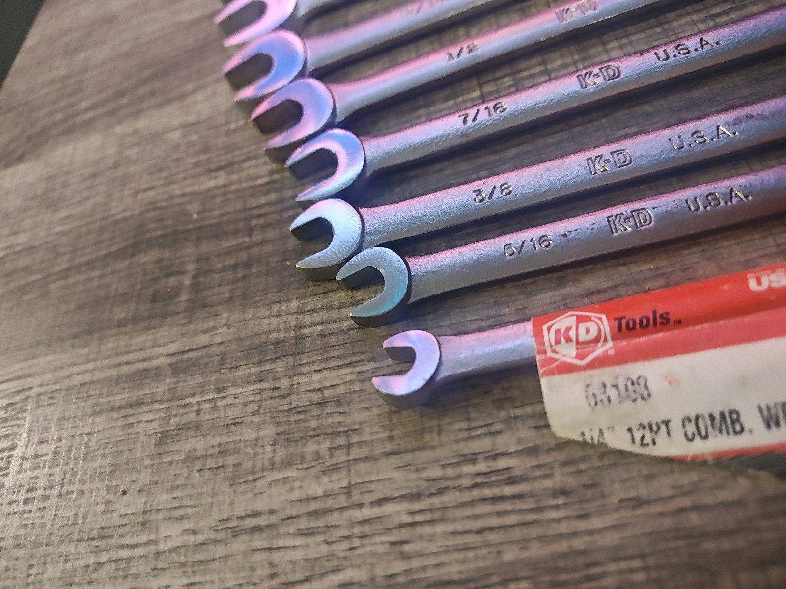 K-D Tools 11pc Combination Wrench Set 1/4″-7/8″new Old Stock Made In USA Read