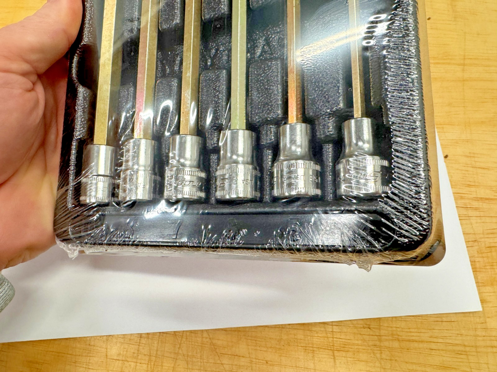 Snap-On Tools USA NEW 6pc 3/8″ Drive METRIC Long Hex Bit Socket Set 206EFAML