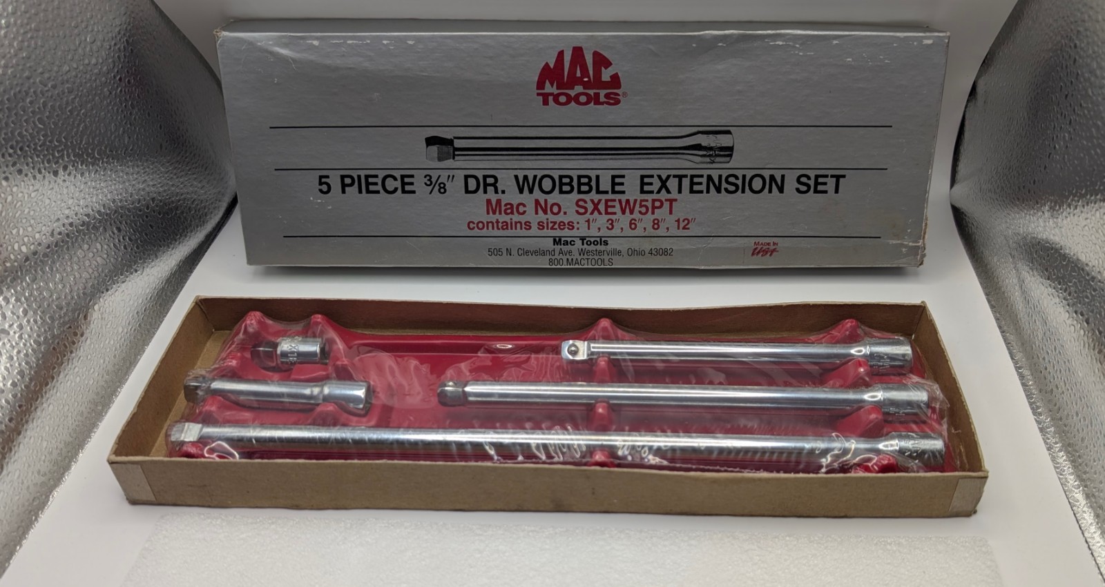 Mac Tools 5-Piece 3/8″ Drive Wobble Extension Set SXEW5PT