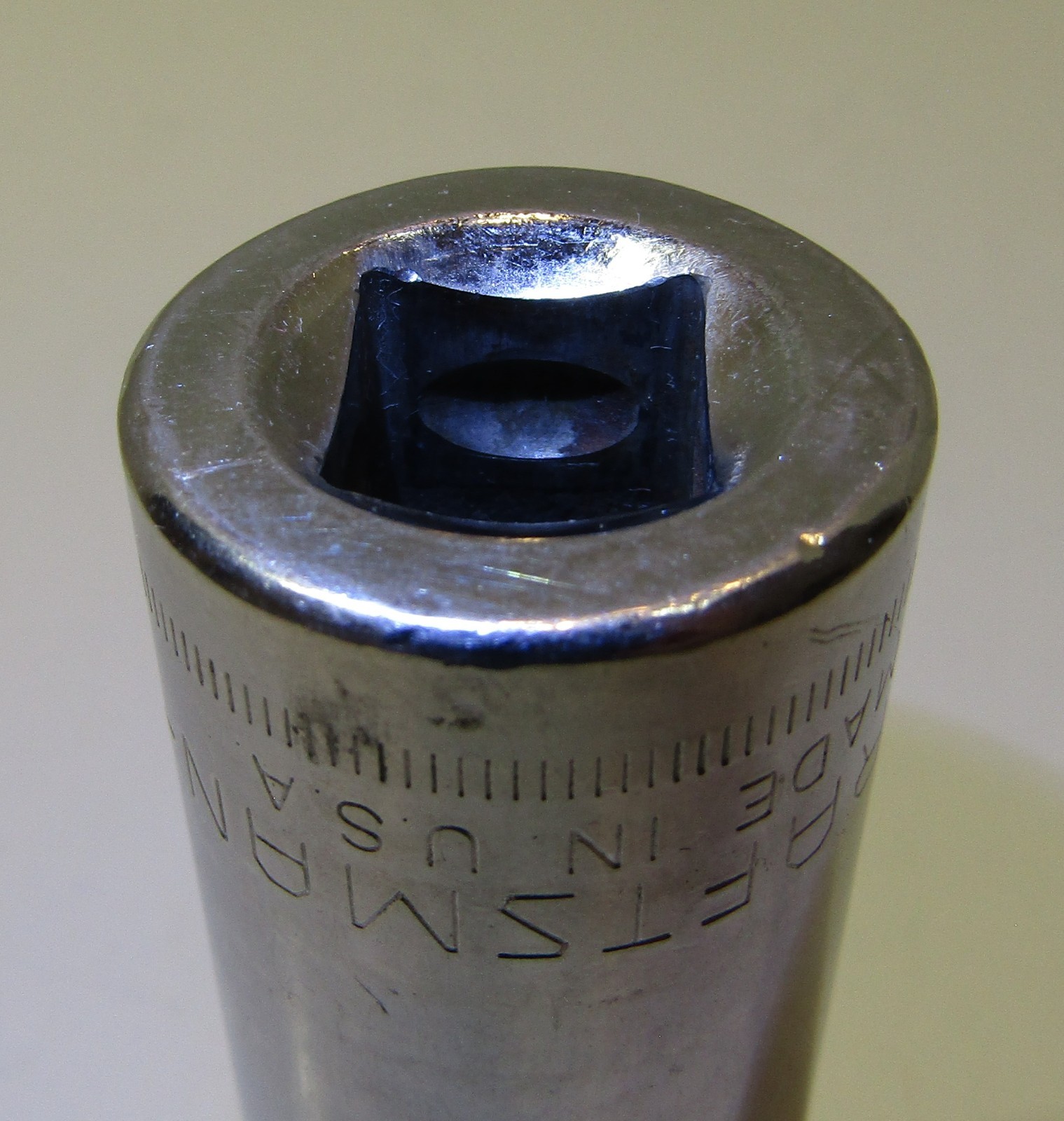 *Craftsman* 21mm 12 Point 1/2″ Drive Deep Chrome Socket 44447 Inverted G1 U.S.A.