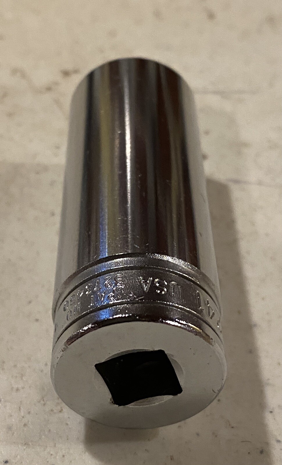 NOS. Snap-on Tools USA NEW 3/8″ Drive 3/4″ SAE 12 point Deep Chrome Socket SF241