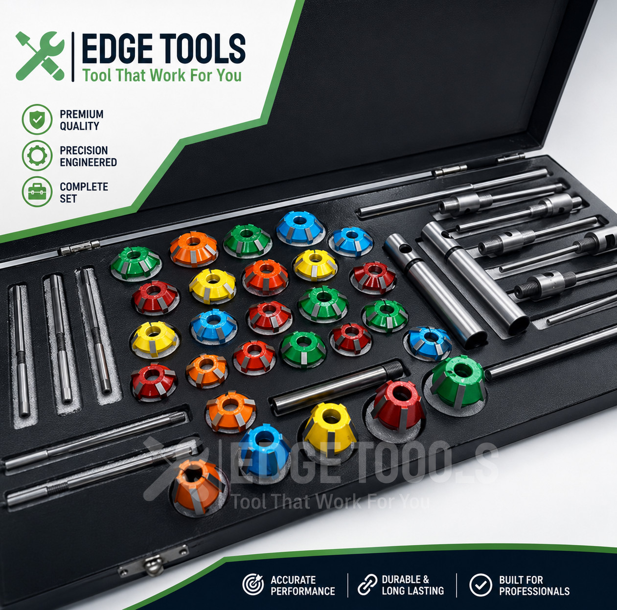 Valve Job Seat Cutter Set Carbide Tipped for Motorcycles 3 angle USA EDGE TOOLS