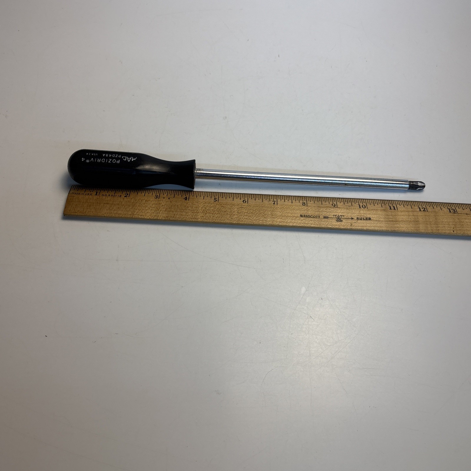 Vintage MAC Tools PZD48A Pozidriv #4 Screwdriver USA Long Shaft