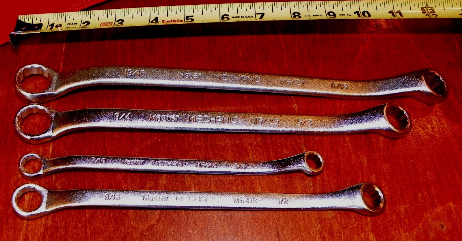 TRUE VALUE MASTER MECHANIC PRO FRACTIONAL 12 Pt DOUBLE BOX END OFFSET WRENCH SET