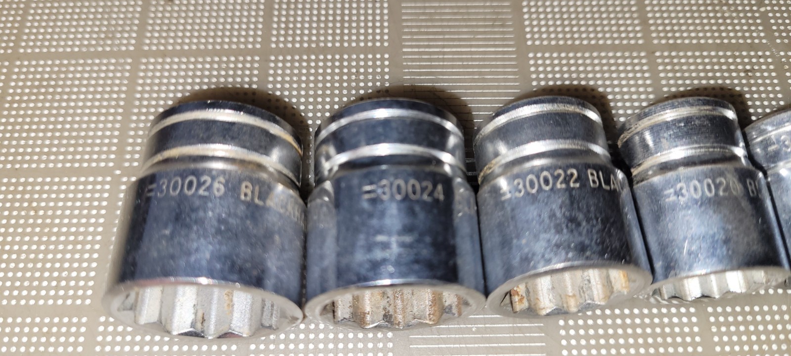 Blackhawk USA 3/8″ Dr SAE 8Pc Socket Set 12Pt 3/8″-13/16″ Vintage Very Nice!