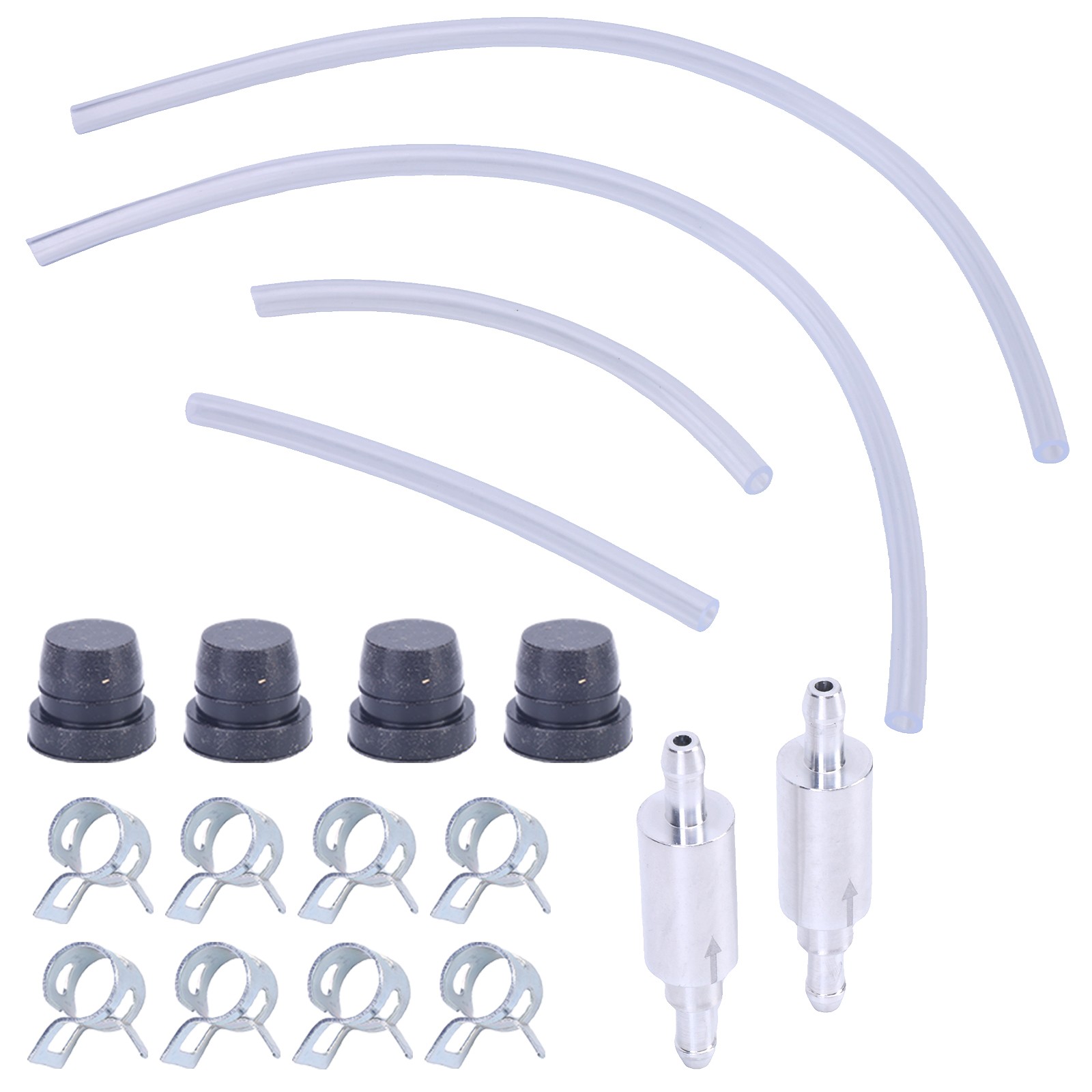 2Pcs Brake Bleeder Hose, One Way Check Valve Tube Bleeding Tool Kit Silver