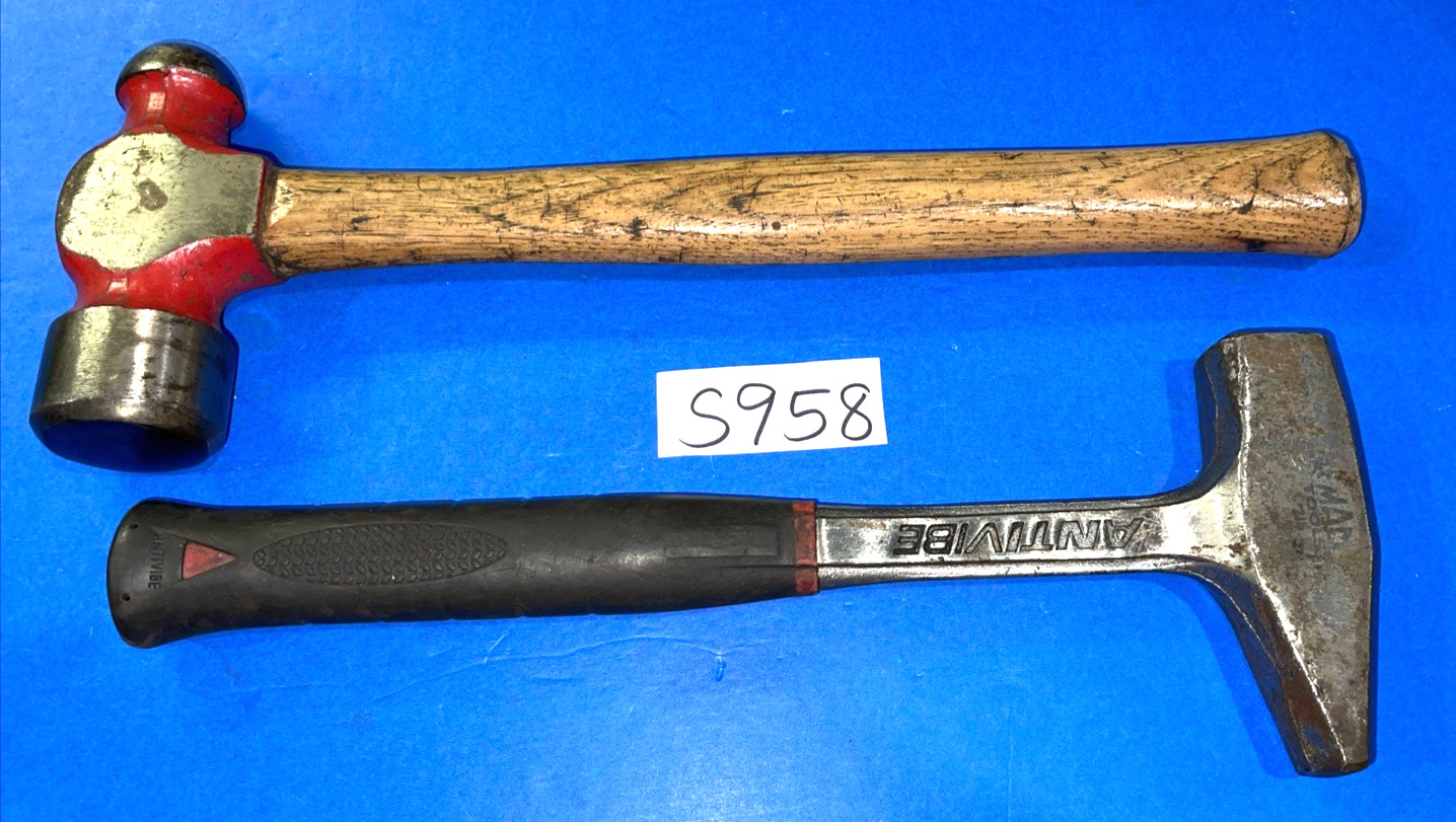 MAC TOOLS 2 PIECE ANTI-VIBE BLACKSMITH & BALL PEEN HAMMERS 48OZ FREE SHIP IN US