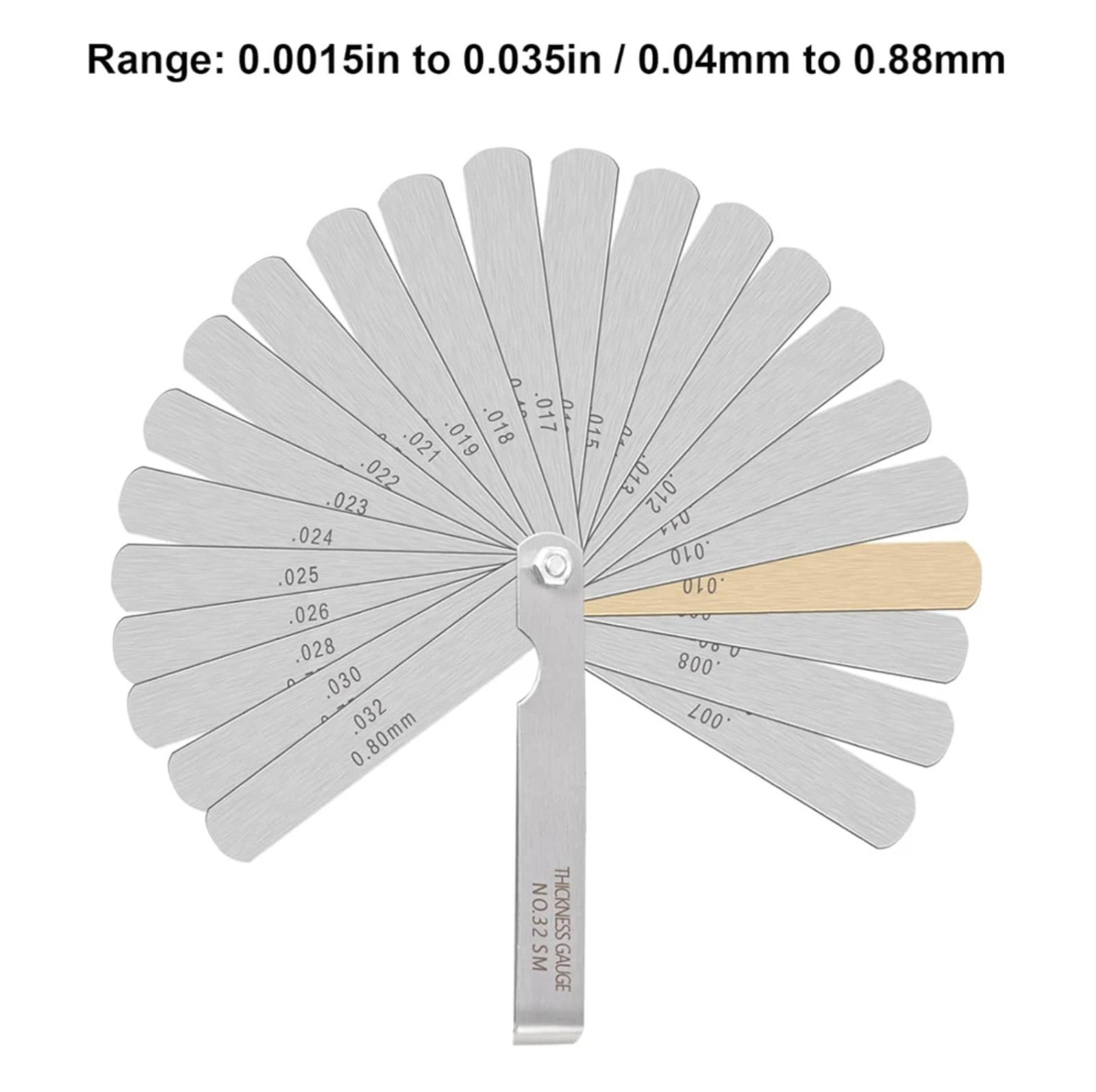 32 Blade Feeler Gauge Dual Reading Combination Feeler Gauge Metric & SAE US NEW