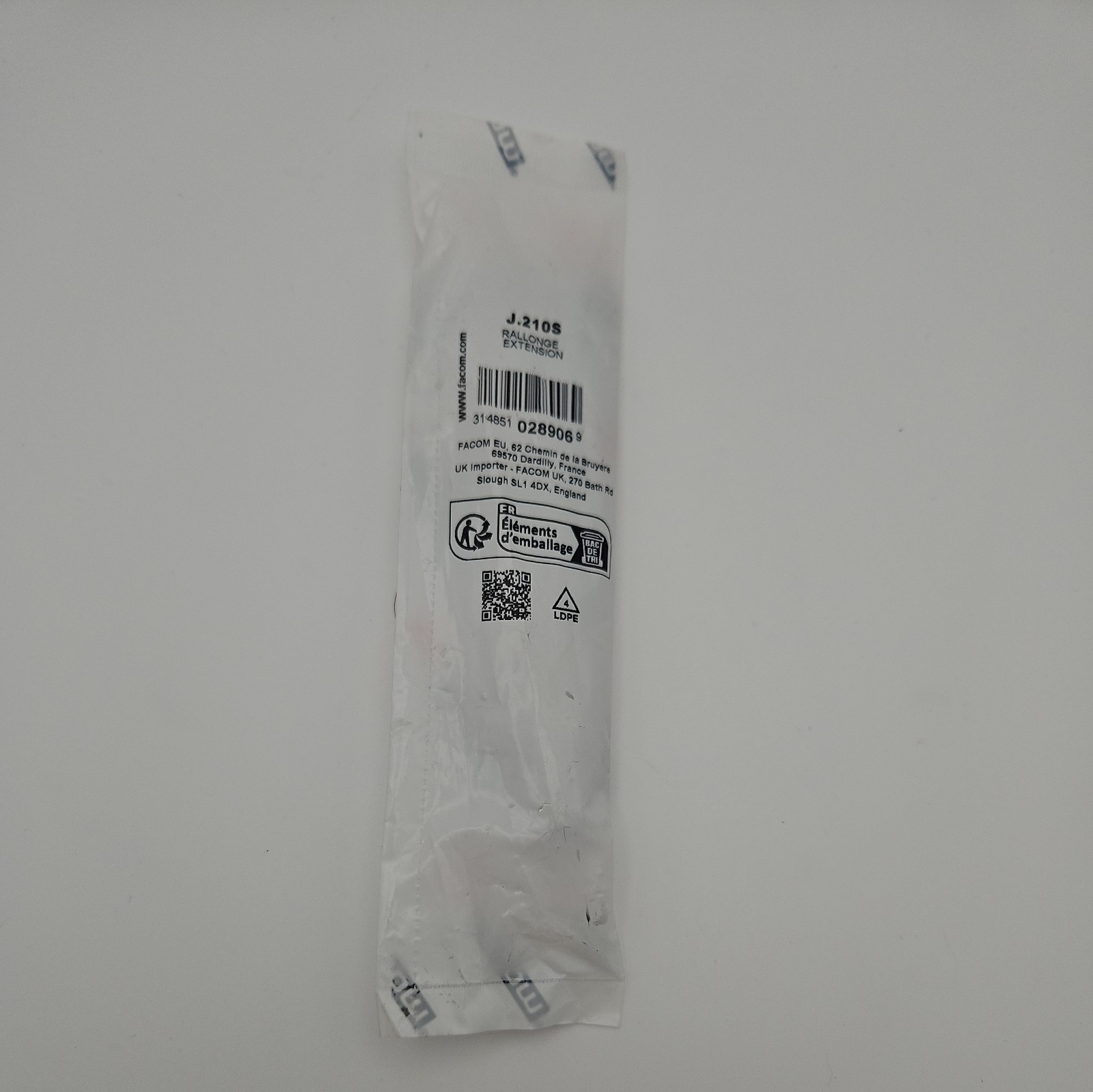 Facom 3/8 in Square Wobble Extension, 125 mm Overall – J.210S
