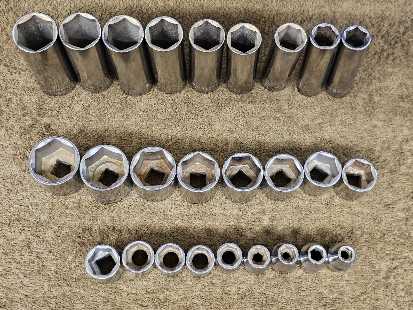 Craftsman G Deep Well Socket Set 3/8 Drive 6Pt Metric 19 18 17 15 14 12 10mm USA