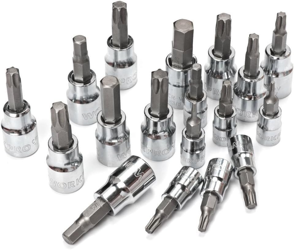 450-Piece Drive Socket Set 1/2″ 1/4″ 3/8″, CR-V Metric and Imperial with Quic…