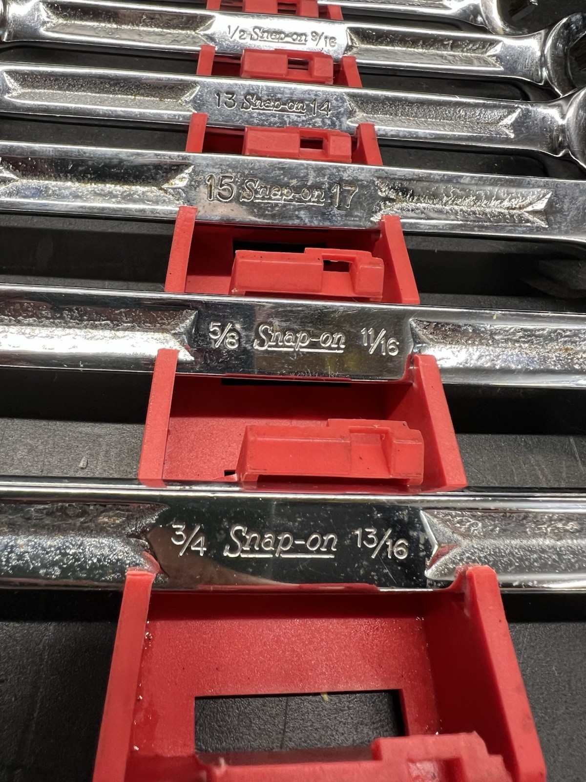 SNAP-ON 8 STD & METRIC DOUBLE END FLARE NUT WRENCH SET RXM SERIES