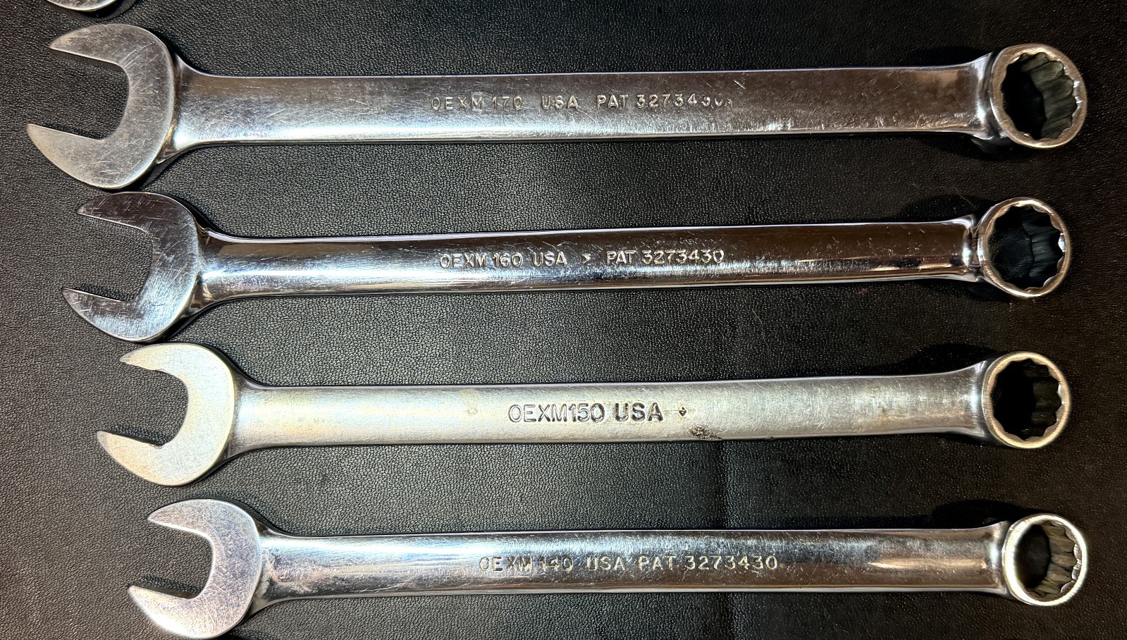 SNAP ON OEXM-SERIES 10-Pc 12-Pt Flank Drive® Combination Wrench Set 10mm-19mm