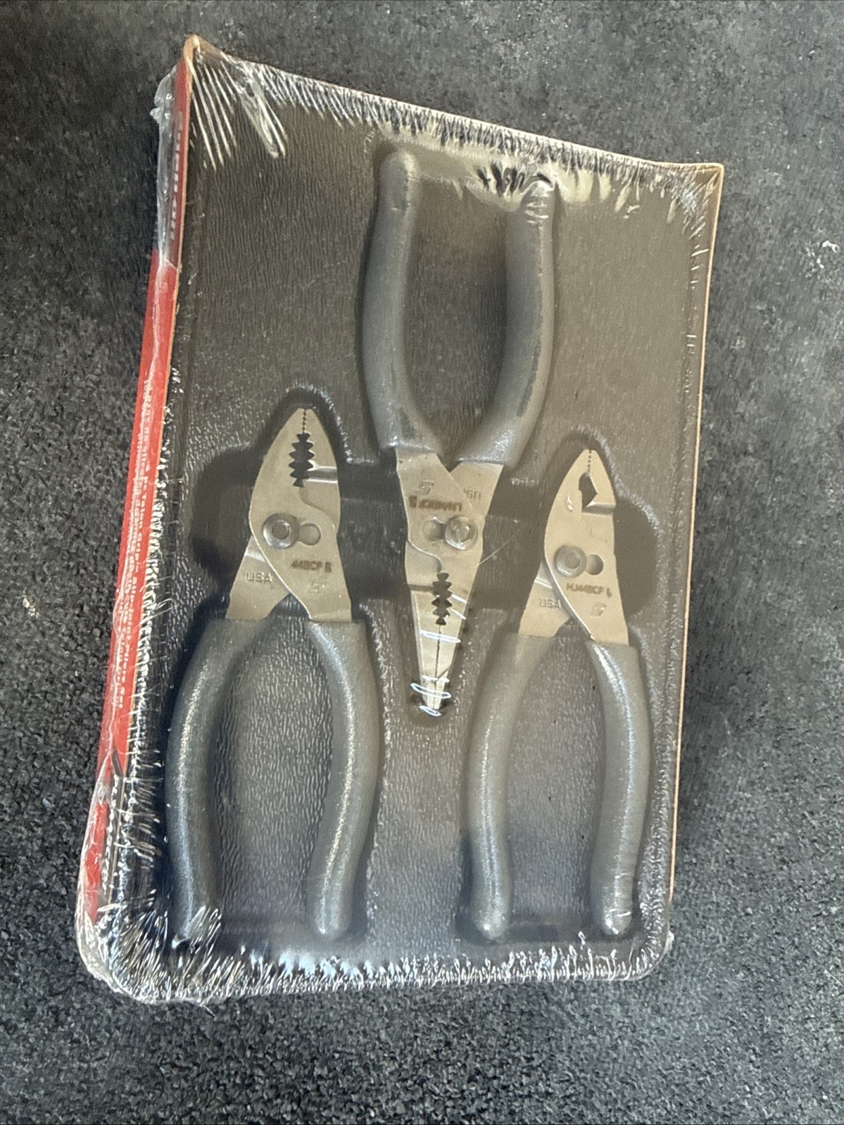 For Snap-on Tools NEW 3pc GREY Soft Grip Mini Slip Joint Pliers Set PL344BCFDT