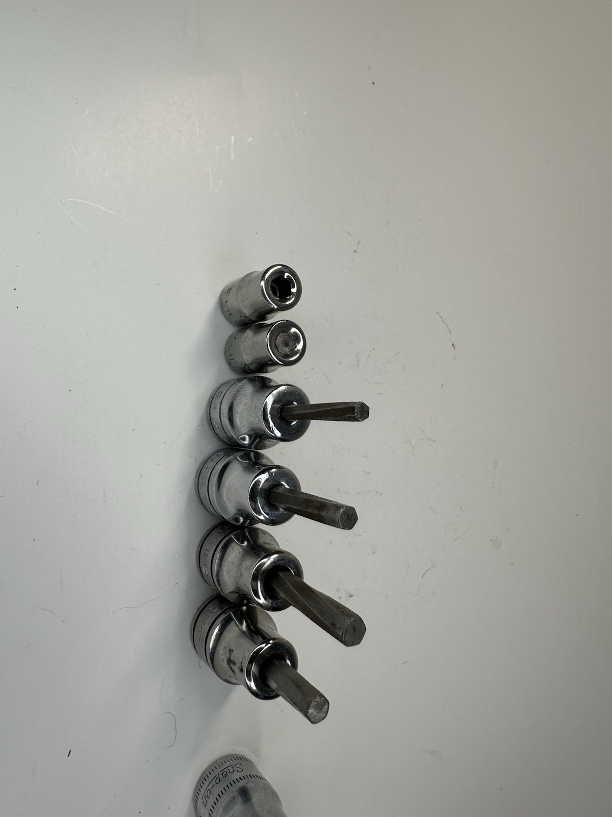 Snap On Tools USA Hex Allen Socket LOT of 8 BROKEN PARTS ONLY