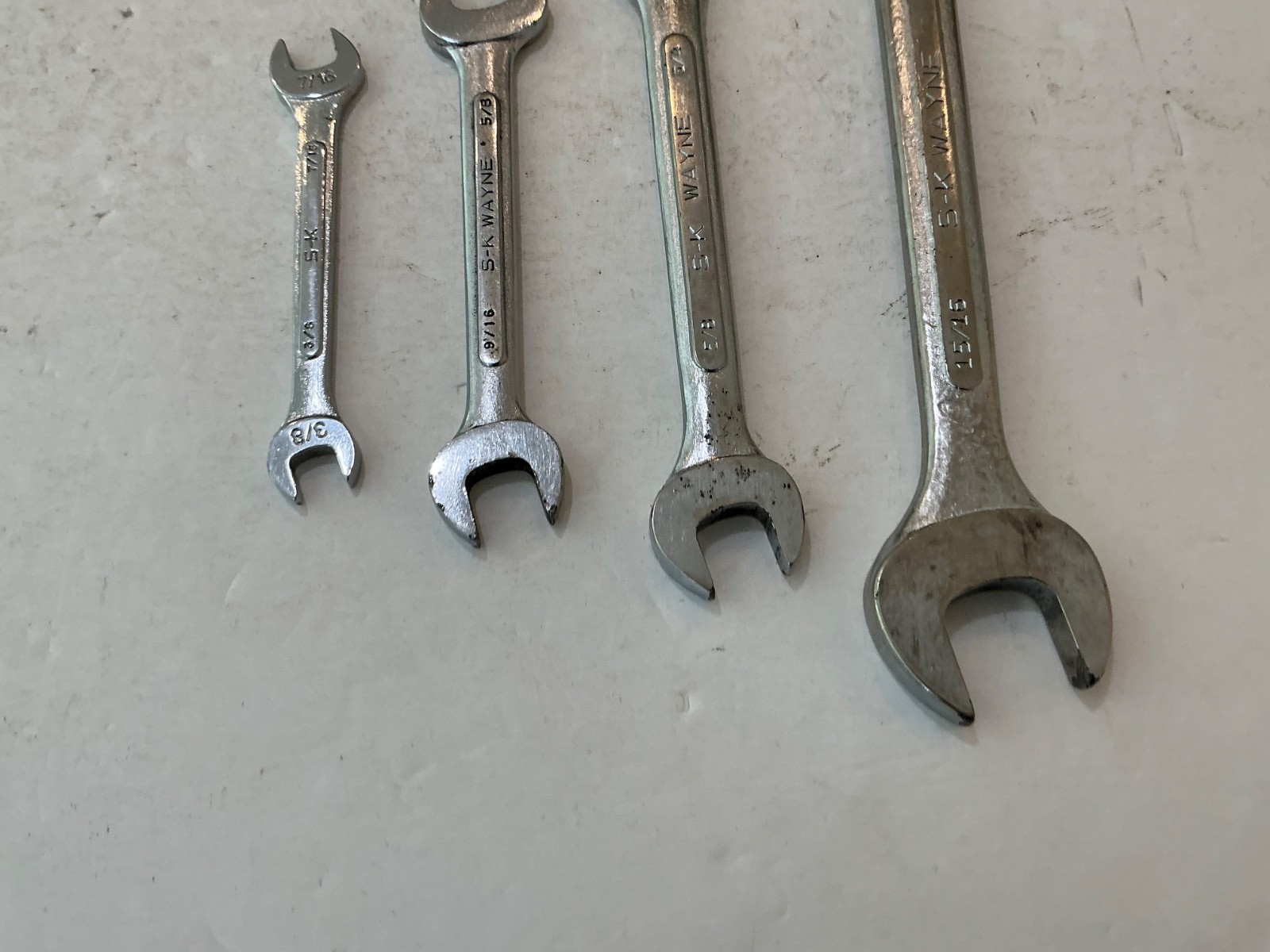 S-K 4 pc Alloy open end wrench set 3/8″-1″ made in USA