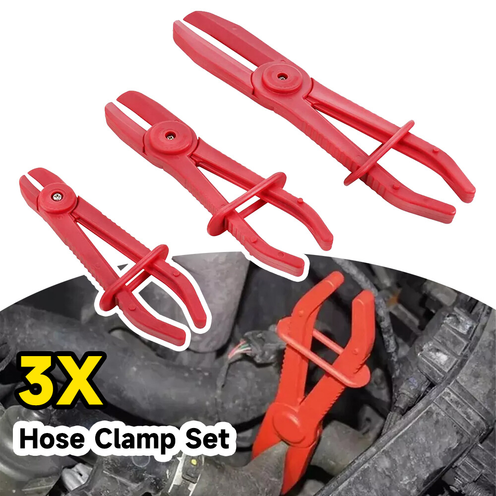 3 Pack Red Hose Pinch Off Pliers Fuel Gas Lines Radiator Clamp Tool Set 3 Sizes