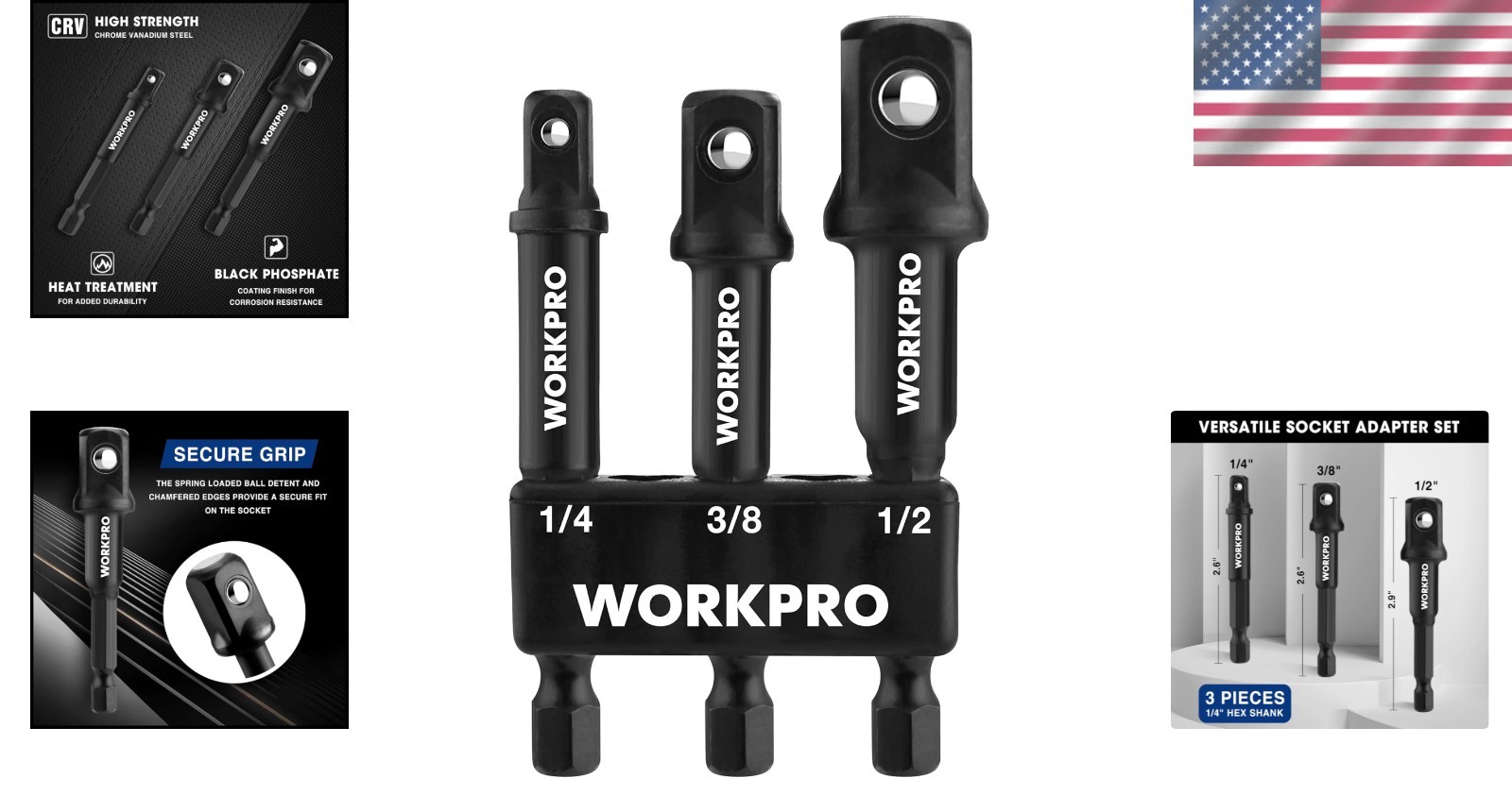 Versatile Socket Adapter Extension Set with Holder: Perfect for Home Improvement