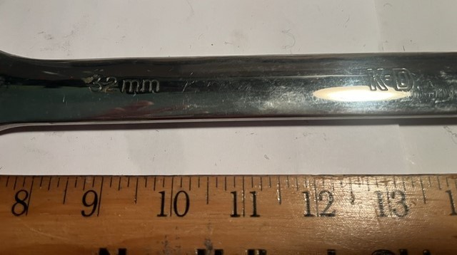 BIG K-D Chrome Combination 32MM Wrench 12pt U.S.A